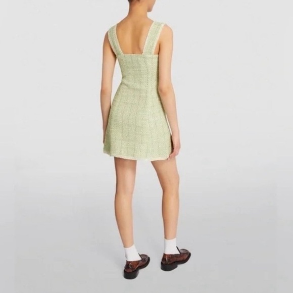 House of Harlow 1960 Tweed Green & Gold Mini Dress Size M - Picture 3 of 13
